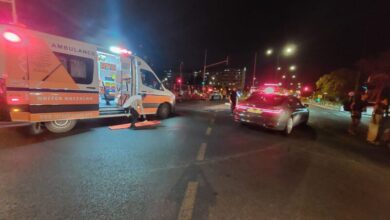 לילה -תאונת דרכים - רוכב אופניים נפגע מרכב - הוד השרון