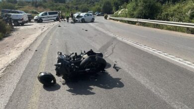תאונת דרכים - אופנוע - כביש ראשי