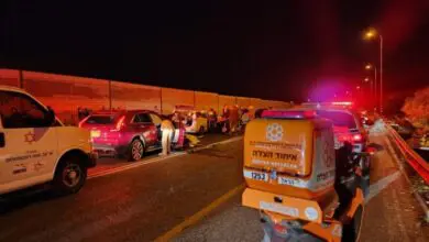 תאונת דרכים - לילה - כביש 60 - מחסום המנהרות