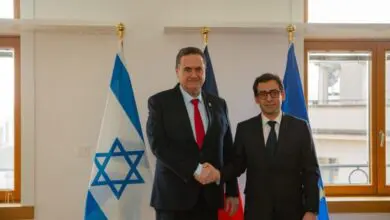 ישראל כץ - צרפת - שר החוץ הצרפתי